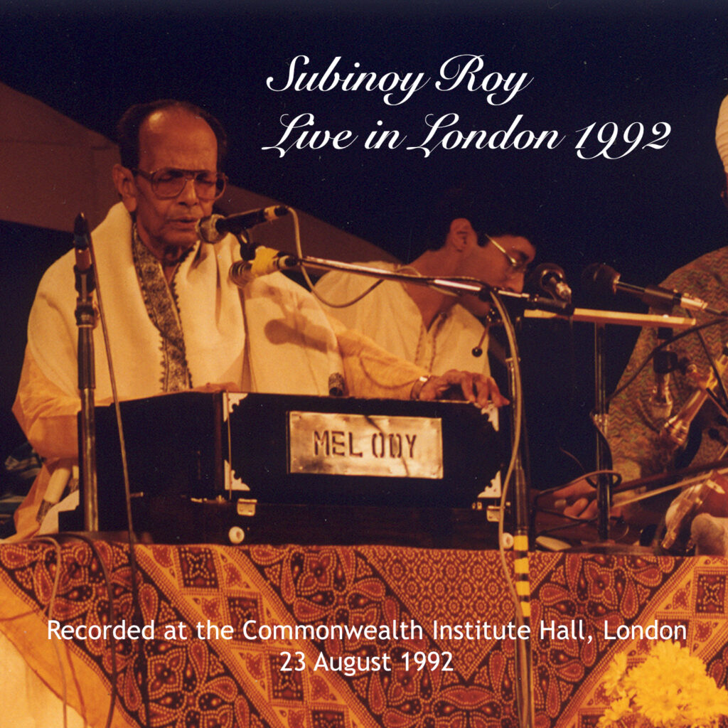 Subinoy Roy: Live in London 1992 album artwork
